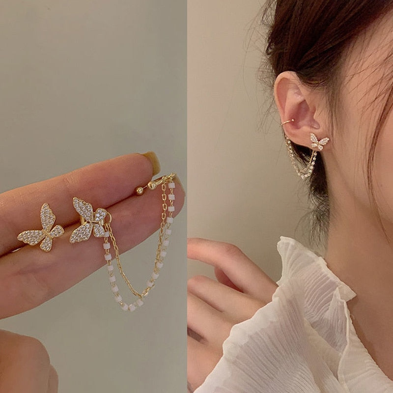 Simple Black White Irregular Polyhedron Pendant Small Earrings 2025 New Girl Unusual Earrings Fashion Korean Jewelry For Woman